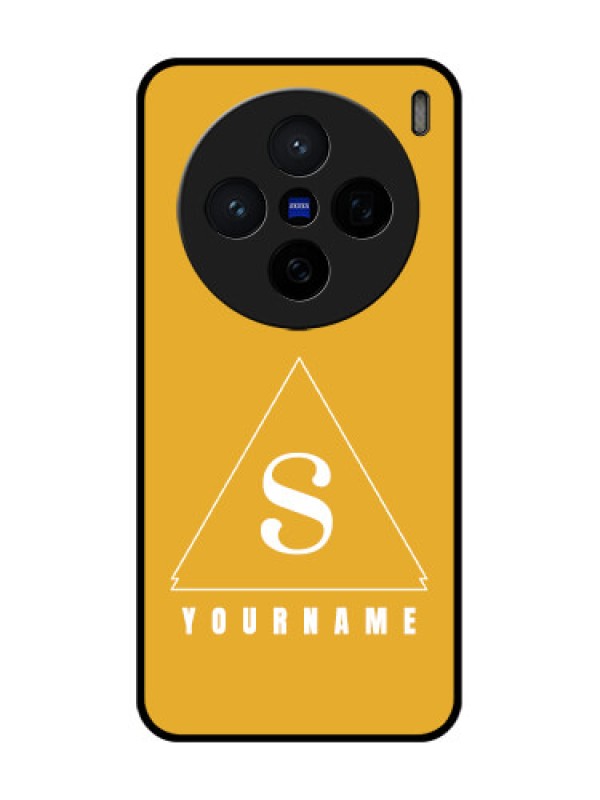 Custom Vivo X200 5G Custom Glass Phone CaseSimple Triangle Design