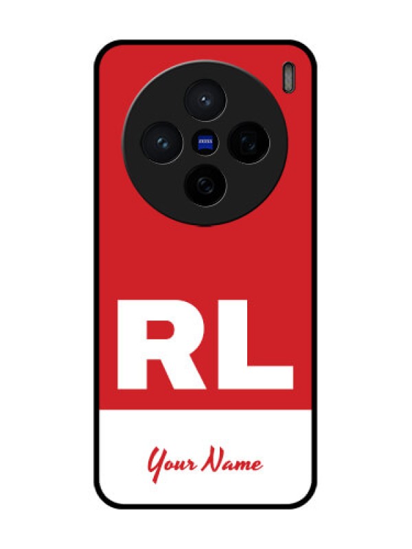 Custom Vivo X200 5G Custom Glass Phone CaseDual Tone Custom Text Design