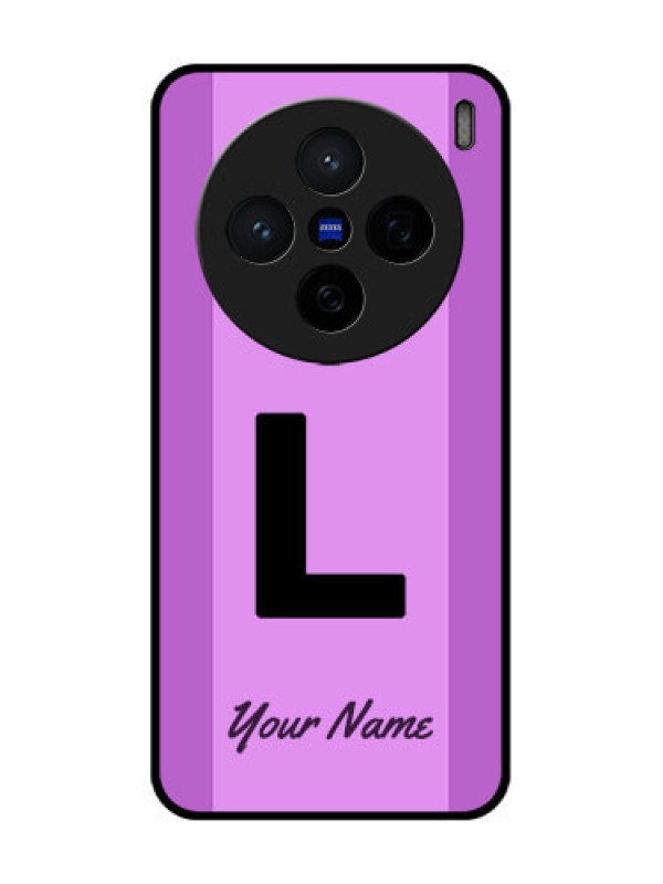 Custom Vivo X200 5G Custom Glass Phone CaseTricolor Custom Text Design