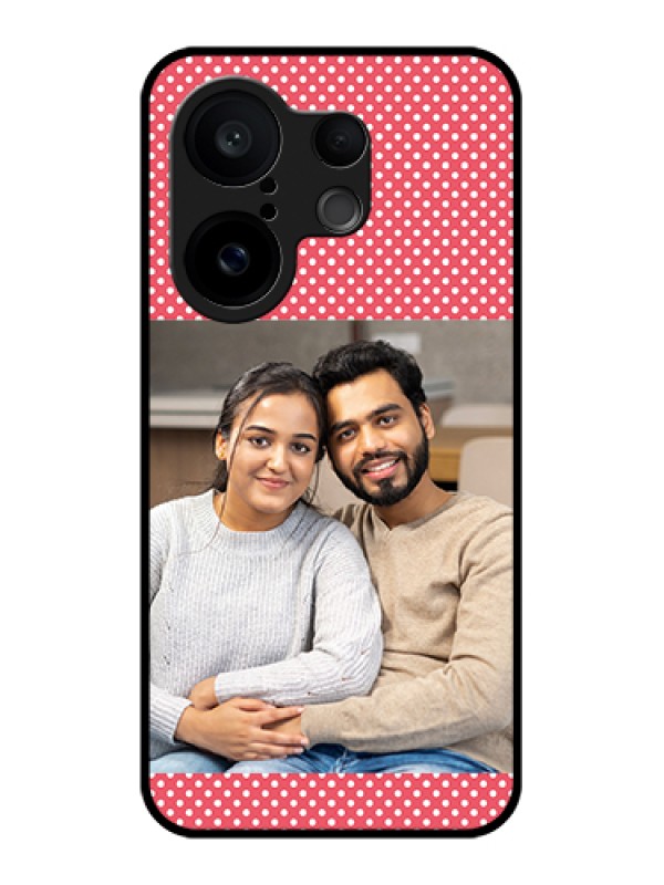 Custom Vivo X200 FE 5G Custom Glass Phone Case - White Dotted Design