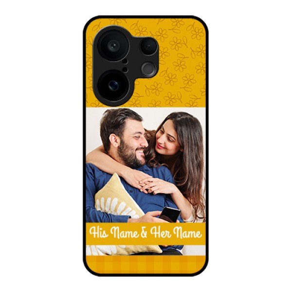 Vivo X200 FE 5G Custom Glass Phone Case - Yellow Floral Design