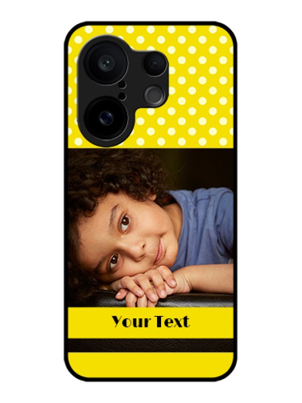 Custom Vivo X200 FE 5G Custom Glass Phone Case - Bright Yellow Case Design