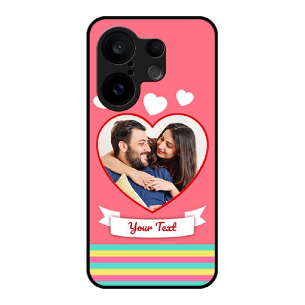 Vivo X200 FE 5G Custom Glass Phone Case - Love Shapes Doodle Design