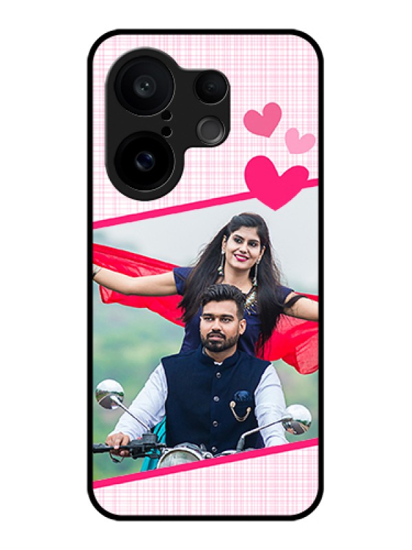 Custom Vivo X200 FE 5G Custom Glass Phone Case - Love Shape Heart Design