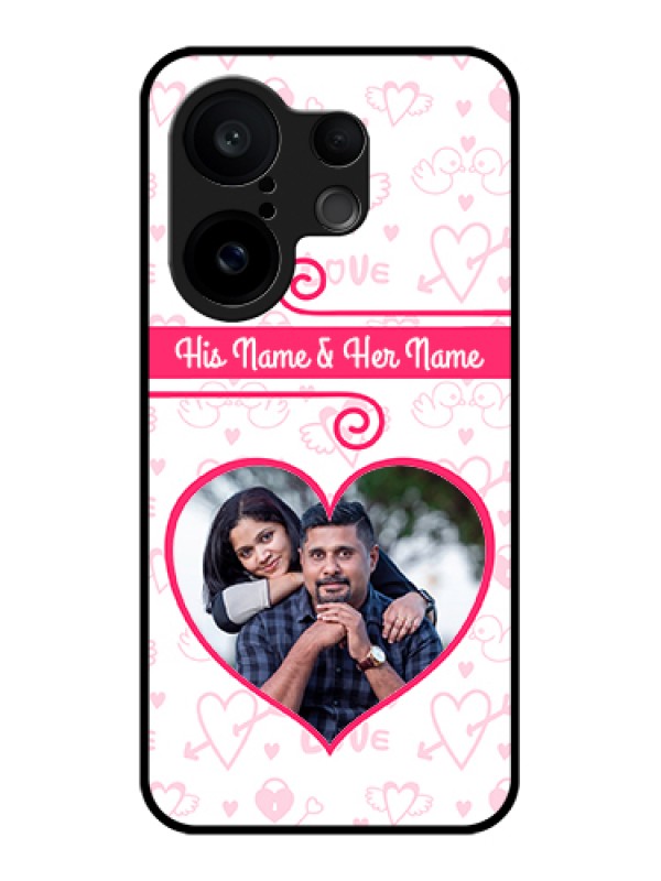 Custom Vivo X200 FE 5G Custom Glass Phone Case - Heart Shape Love Design