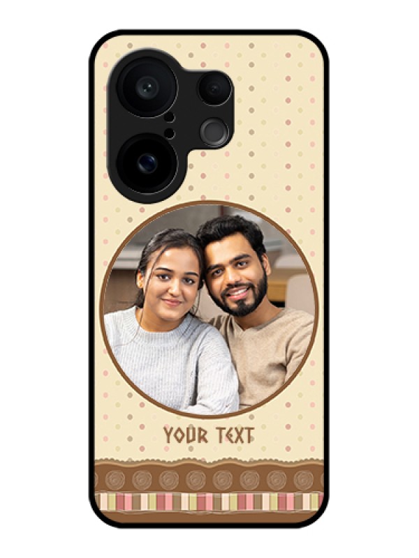 Custom Vivo X200 FE 5G Custom Glass Phone Case - Brown Dotted Mobile Case Design