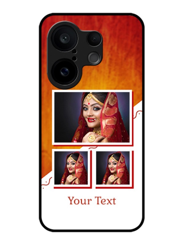 Custom Vivo X200 FE 5G Custom Glass Phone Case - Wedding Memories Design