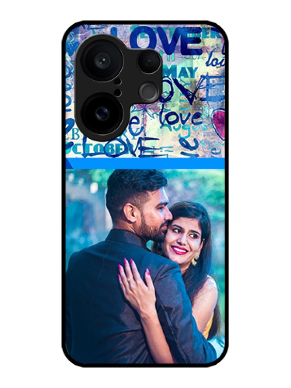 Custom Vivo X200 FE 5G Custom Glass Phone Case - Colorful Love Design