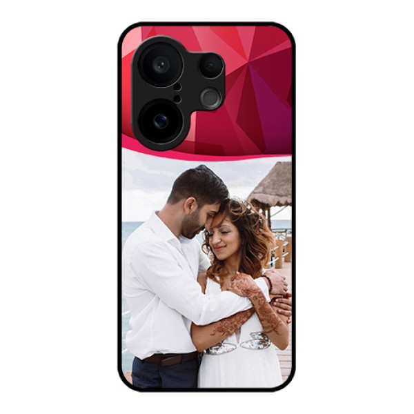 Vivo X200 FE 5G Custom Glass Phone Case - Red Abstract Design
