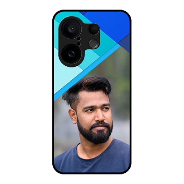 Vivo X200 FE 5G Custom Glass Phone Case - Blue Pattern Design