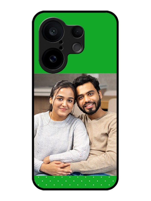 Custom Vivo X200 FE 5G Custom Glass Phone Case - Green Pattern Design