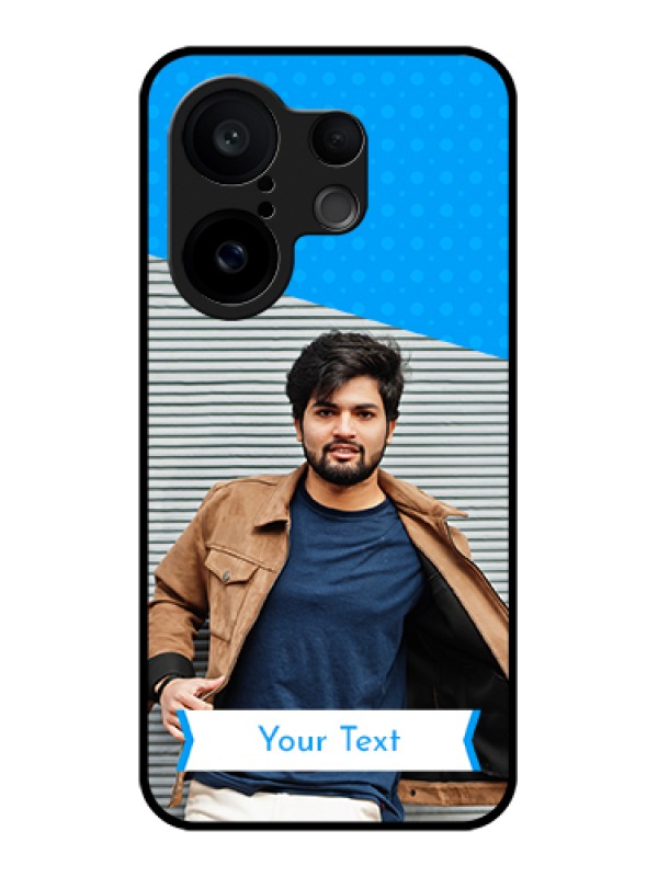 Custom Vivo X200 FE 5G Custom Glass Phone Case - Simple Blue Color Design