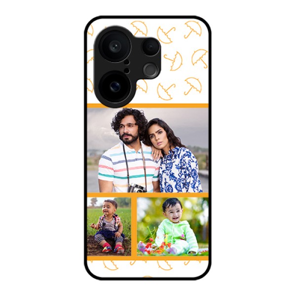 Vivo X200 FE 5G Custom Glass Phone Case - Yellow Pattern Design