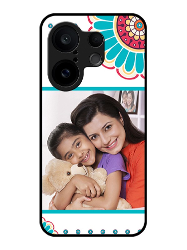 Custom Vivo X200 FE 5G Custom Glass Phone Case - Flower Design