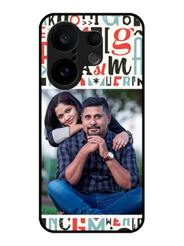 Custom Vivo X200 FE 5G Custom Glass Phone Case - Alphabet Design