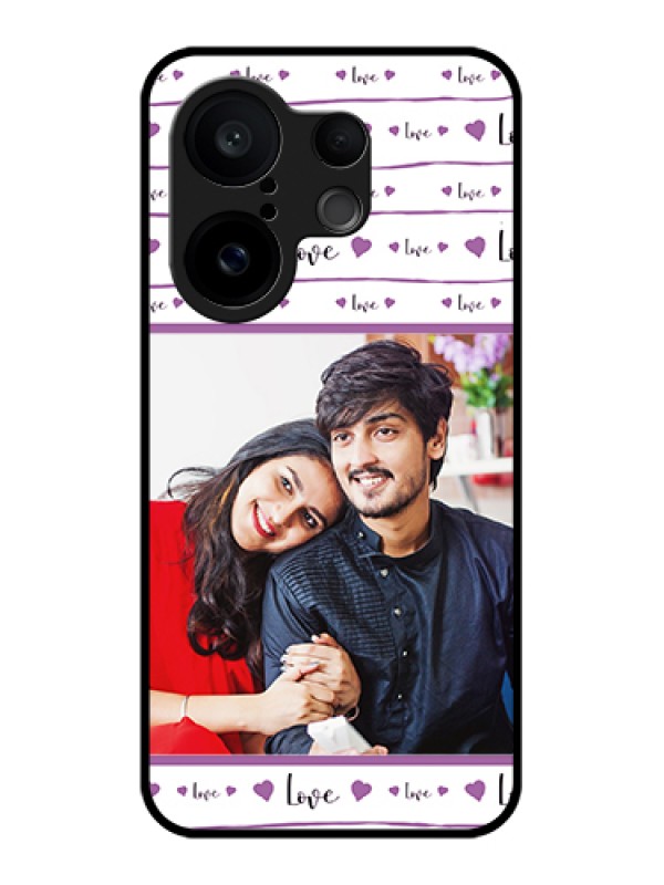 Custom Vivo X200 FE 5G Custom Glass Phone Case - Couples Heart Design