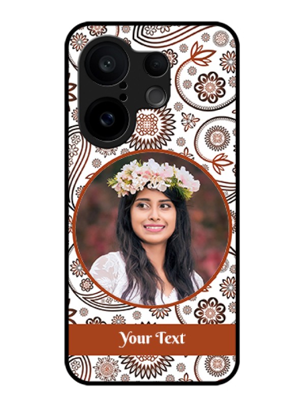 Custom Vivo X200 FE 5G Custom Glass Phone Case - Abstract Flower Design