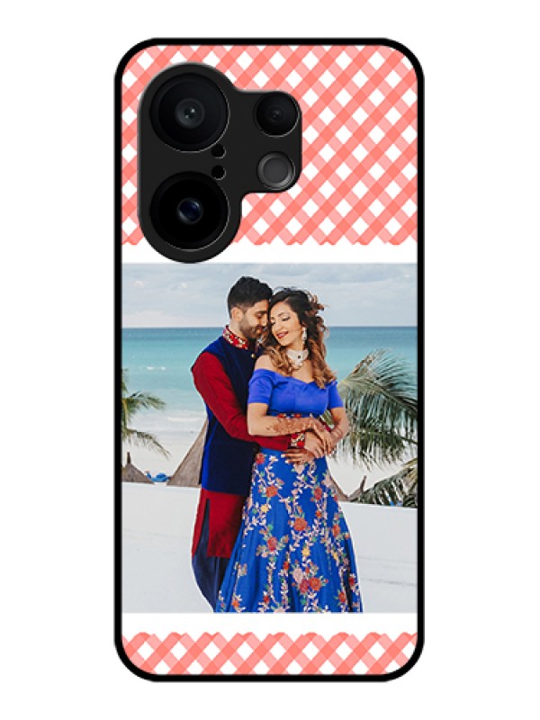 Custom Vivo X200 FE 5G Custom Glass Phone Case - Pink Pattern Design