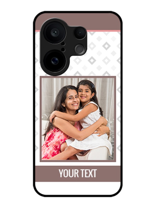 Custom Vivo X200 FE 5G Custom Glass Phone Case - Simple Diamond Design