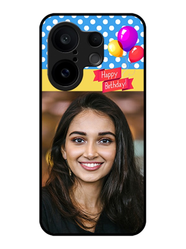 Custom Vivo X200 FE 5G Custom Glass Phone Case - Happy Birthday Design