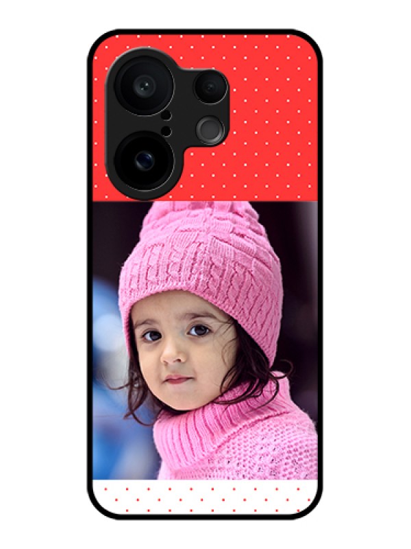 Custom Vivo X200 FE 5G Custom Glass Phone Case - Red Pattern Design