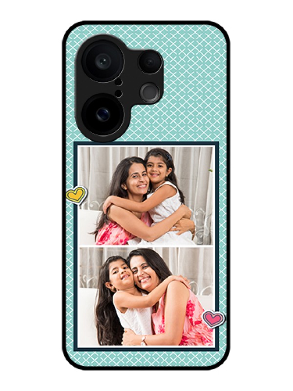 Custom Vivo X200 FE 5G Custom Glass Phone Case - 2 Image Holder With Pattern Design