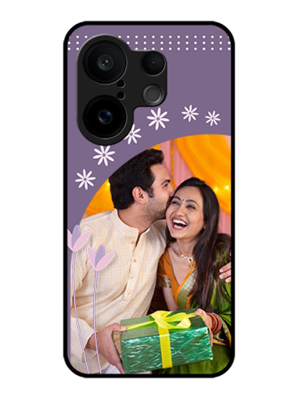 Custom Vivo X200 FE 5G Custom Glass Phone Case - Lavender Flowers Design