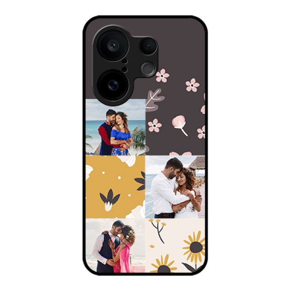 Vivo X200 FE 5G Custom Glass Phone Case - 3 Images With Floral Design Vivo X200 FE 5G Custom Glass Phone Case - 3 Images With Floral Design