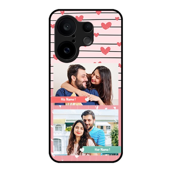 Vivo X200 FE 5G Custom Glass Phone Case - Photo With Heart Design