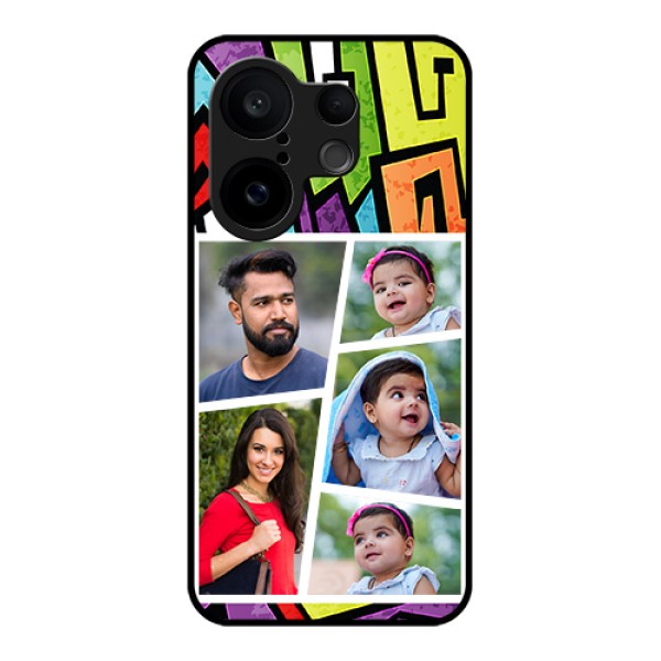 Vivo X200 FE 5G Custom Glass Phone Case - Graffiti Pattern Design
