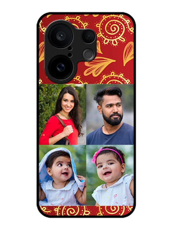 Custom Vivo X200 FE 5G Custom Glass Phone Case - 4 Image Traditional Design