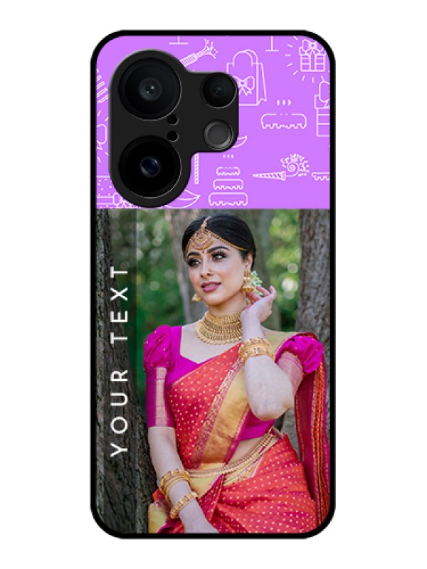 Custom Vivo X200 FE 5G Custom Glass Phone Case - Birthday Icons Design