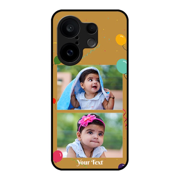 Vivo X200 FE 5G Custom Glass Phone Case - Image Holder With Birthday Celebrations Design