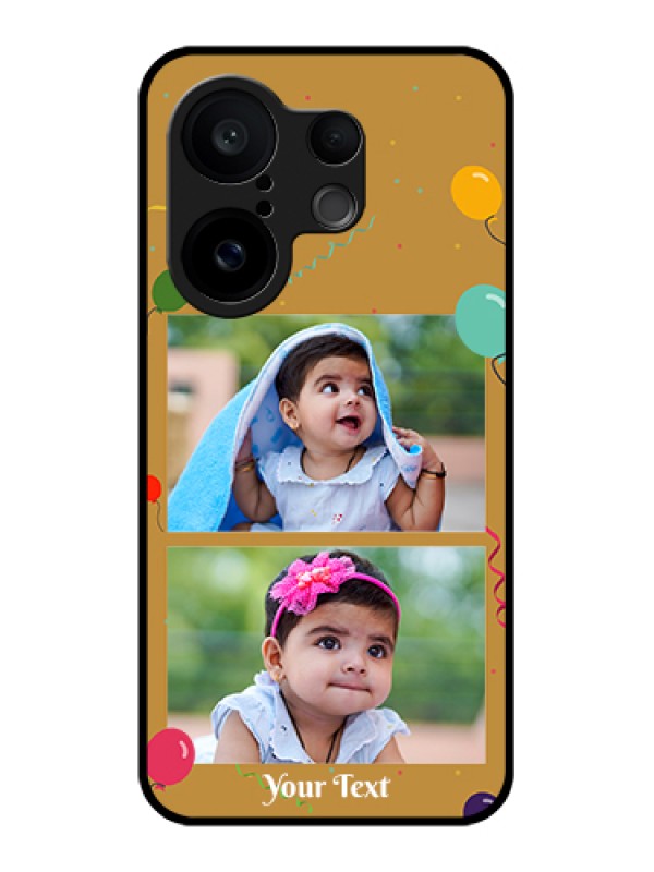 Custom Vivo X200 FE 5G Custom Glass Phone Case - Image Holder With Birthday Celebrations Design