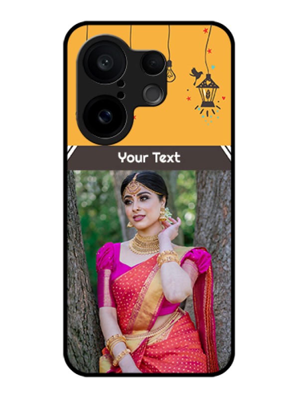 Custom Vivo X200 FE 5G Custom Glass Phone Case - With Family Picture And Icons