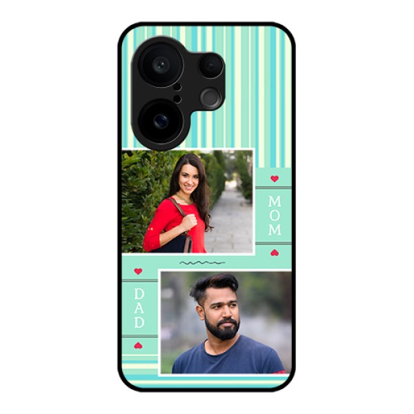 Vivo X200 FE 5G Custom Glass Phone Case - Mom & Dad Pic Design