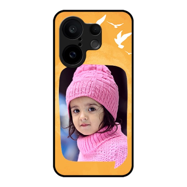 Vivo X200 FE 5G Custom Glass Phone Case - Water Color Design With Bird Icons Vivo X200 FE 5G Custom Glass Phone Case - Water Color Design With Bird Icons