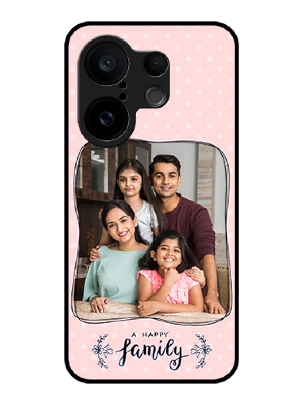 Custom Vivo X200 FE 5G Custom Glass Phone Case - Family With Dots Design