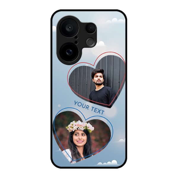 Vivo X200 FE 5G Custom Glass Phone Case - Blue Color Couple Design