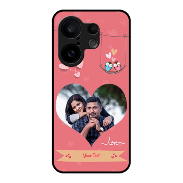 Vivo X200 FE 5G Custom Glass Phone Case - Peach Color Love Design