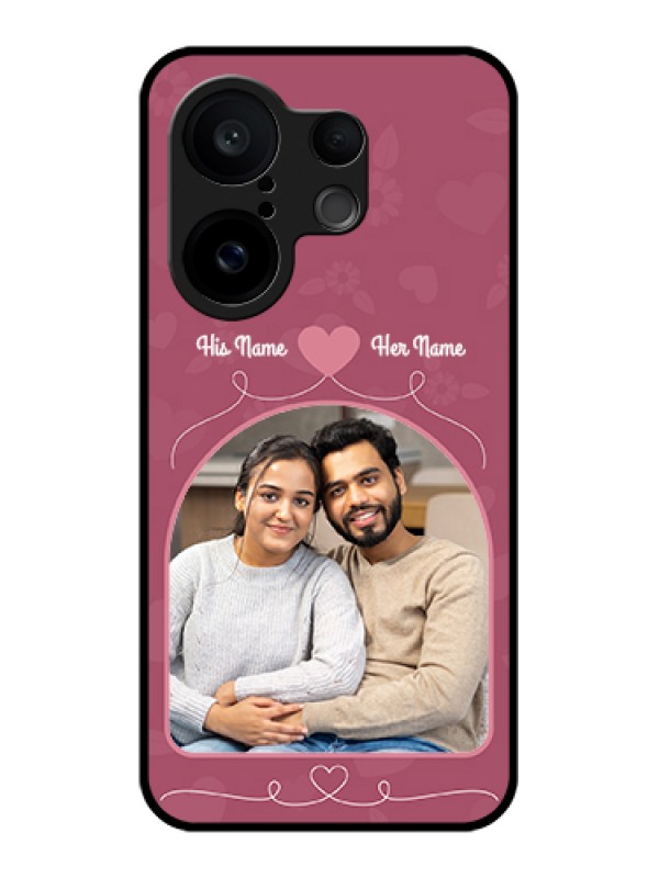 Custom Vivo X200 FE 5G Custom Glass Phone Case - Love Floral Design