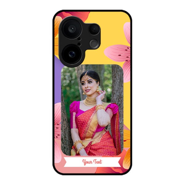 Vivo X200 FE 5G Custom Glass Phone Case - 3 Image With Vintage Floral Design Vivo X200 FE 5G Custom Glass Phone Case - 3 Image With Vintage Floral Design