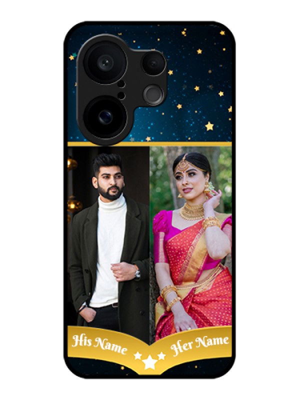 Custom Vivo X200 FE 5G Custom Glass Phone Case - Galaxy Stars Backdrop Design