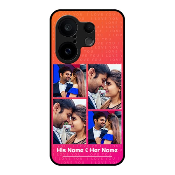 Vivo X200 FE 5G Custom Glass Phone Case - I Love You Pink Design