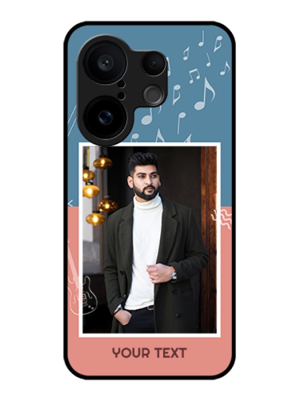 Custom Vivo X200 FE 5G Custom Glass Phone Case - With Color Musical Note Design