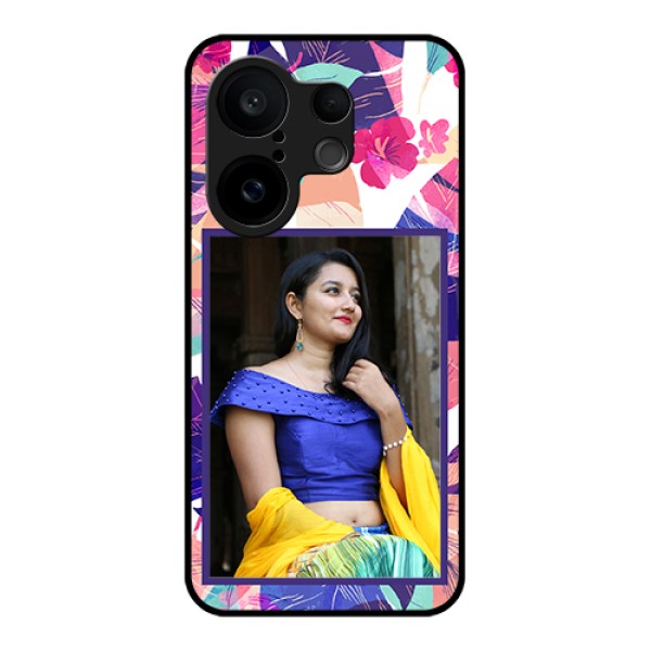 Vivo X200 FE 5G Custom Glass Phone Case - Abstract Floral Design