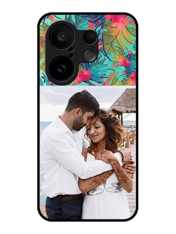 Custom Vivo X200 FE 5G Custom Glass Phone Case - Watercolor Floral Design