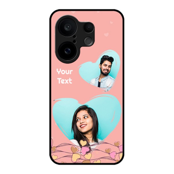 Vivo X200 FE 5G Custom Glass Phone Case - Love Doodle Design