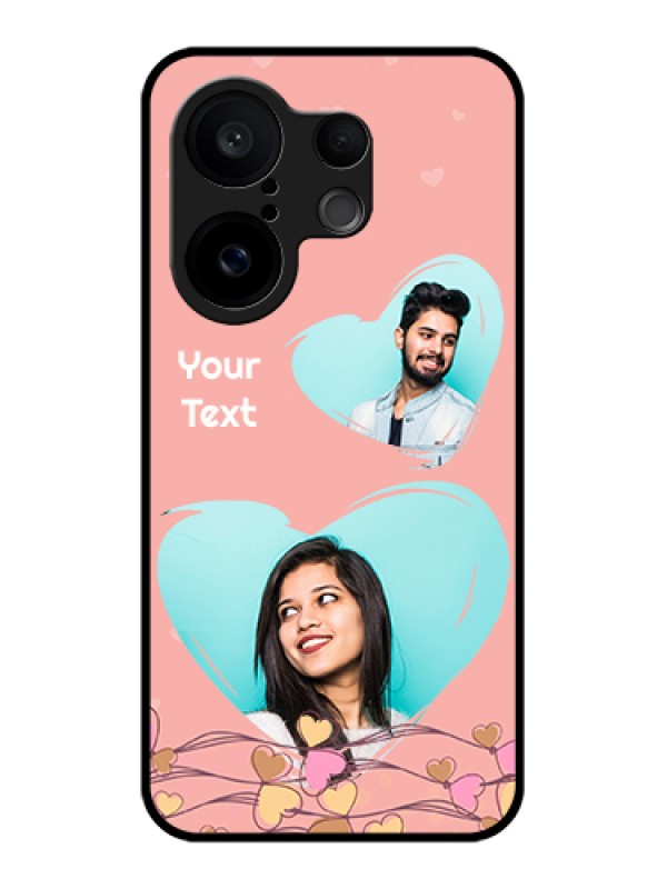 Custom Vivo X200 FE 5G Custom Glass Phone Case - Love Doodle Design