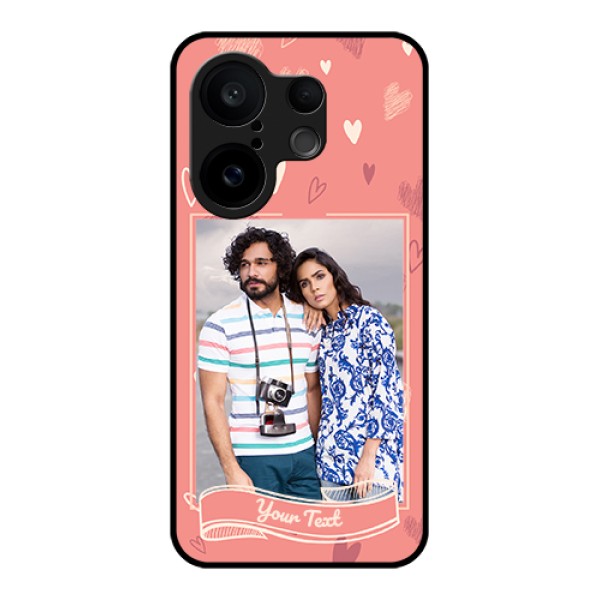 Vivo X200 FE 5G Custom Glass Phone Case - Love Doodle Art Design